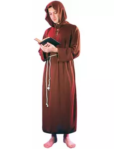 Light brown monk costume for men, Size: X-Large