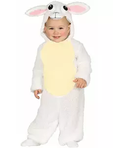 Baby hvit sauekostyme, Størrelse: 12–18 måneder (82–88 cm)