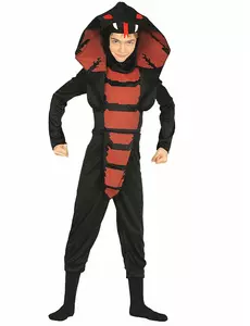 Kobra ninja-kostyme til gutter, Størrelse: 5–6 år (110–115 cm)