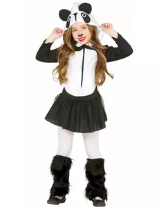 Panda-tutukostyme til jenter, Størrelse: 3–4 år (95–105 cm)