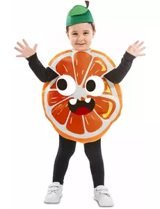 Lite oransje barnekostyme, Størrelse: 3–6 år (98–116 cm)