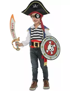 Piratkostyme med tilbehør til barn, Størrelse: 3–4 år