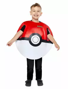 Pokémon Pokéball-kostyme til barn, Størrelse: 3–7 år (98–122 cm)