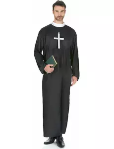 Priest costume for men, Size: X-Large