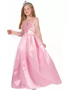 Rosa prinsessekostyme til jenter, Størrelse: 3–4 år (92–104 cm)