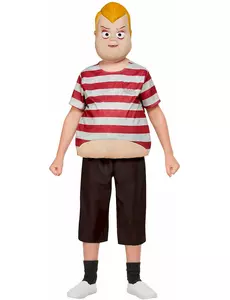 Pugsley Addams-familien kostyme til barn, Størrelse: 10–12 år (145/158 cm)