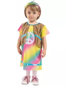 Liten hippie babykjolekostyme, Størrelse: 6–12 måneder(67–69 cm)