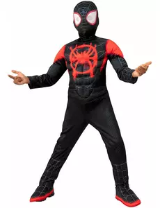 Luksuriøst Spiderman Miles Morales-kostyme til barn, Størrelse: 3–4 år (90–104 cm)