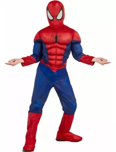 Luksuriøst muskuløst Spiderman-kostyme til barn, Størrelse: 7–8 år (122 – 128 cm)