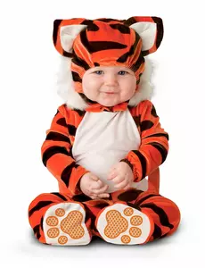 Baby Tiger Kostyme - Klassisk, Størrelse: 0–6 måneder (58–66 cm)