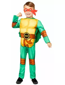 Teenage Mutant Ninja Turtle-kostyme med 4 masker til barn