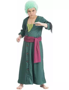 One Piece Zoro-kostyme til barn, Størrelse: 7–8 år (128 cm)