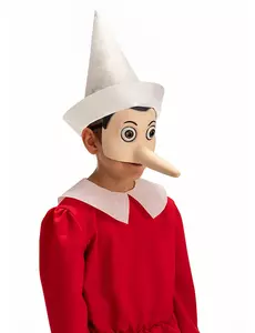 Pinocchio lateks halvmaske for voksne