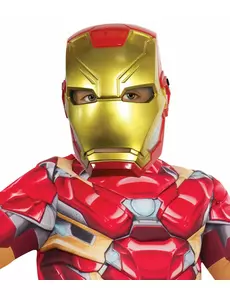Iron Man plast halvmaske for barn