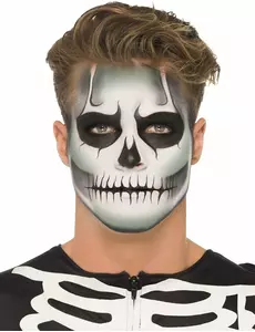 Skjelett-sminkesett som lyser i mørket for voksne, Halloween
