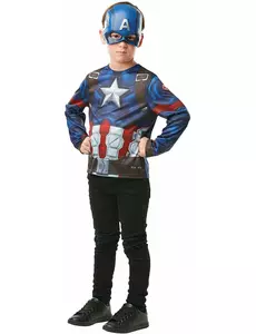 Captain America barnetrøye og maskesett