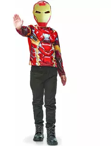 Iron Man barnetrøye og maskesett