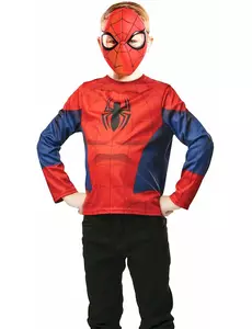 Spiderman barnetrøye og maskesett