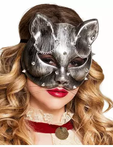 Voksen Steampunk Sølv Katt Ulv
