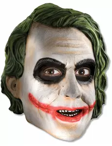 Joker den mørke natten 3/4 maske voksen