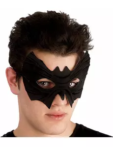 Flaggermusmaske i stoff med relieffer for voksne