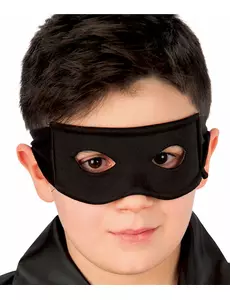 Svart ridder stoffmaske for barn