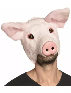 Voksen plysj grisemaske