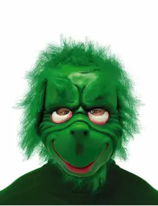 Voksen Grumpy Green Christmas Creature Mask