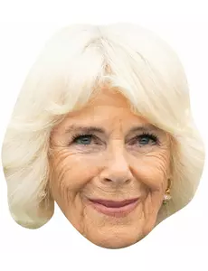 Dronning Camilla pappmaske