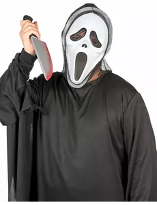 Svart og hvit plastmaske for voksne psykopatmordere