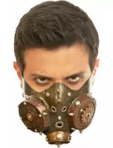 Steampunk-halvmaske for voksne