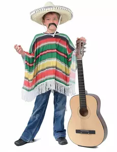 Meksikansk poncho for barn