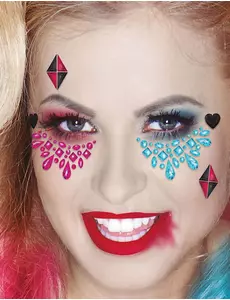 Farlig jenteansikt selvklebende rhinestones