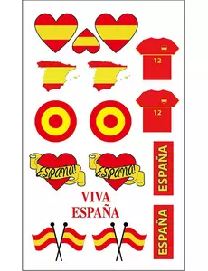Midlertidige tatoveringer for Spania-supportere
