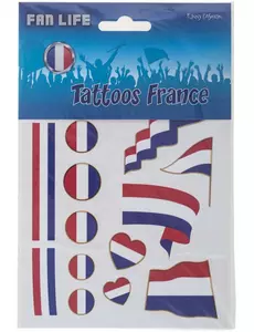 Midlertidige tatoveringer for Frankrike/Nederland-supportere