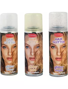 Glitter hårspray 125 ml, Farge: Gull