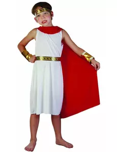 Romersk kappekostyme for gutter, Størrelse: 7–9 år (120–130 cm)