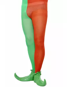 Adult two-tone elf tights, Size: X-Large