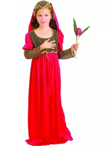 Juliet-kostyme til jenter, Størrelse: 7–9 år (120–130 cm)