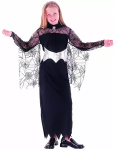 Spider Queen Costume for Girls, Size: 7-9 years (120-130 cm)
