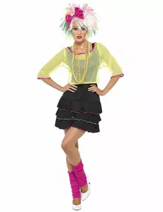 80-talls popkostyme for kvinner, Størrelse: Medium