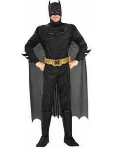 Luksuriøst Batman-kostyme for menn, Størrelse: Large