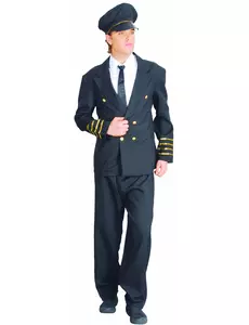 Men's captain costume, Size: Large