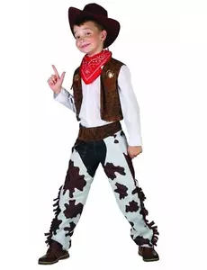 Luksuriøst cowboykostyme til gutter, Størrelse: 4–6 år (110–120 cm)