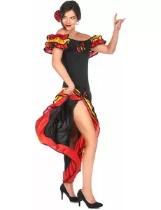 Flamencodanserkostyme for kvinner, Størrelse: Medium/Large