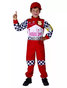 Racerførerkostyme for barn, Størrelse: 7–9 år (120–130 cm)