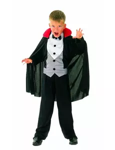 Stilig vampyrkostyme til gutter på Halloween, Størrelse: 7–9 år (120–130 cm)