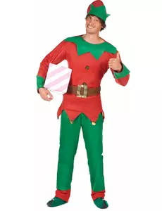 Christmas elf costume for men, Size: Medium