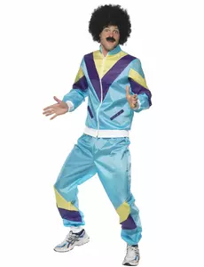 Adult 80s blue jogging suit, Size: Large