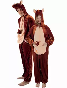 Brunt kengurukostyme til voksne, Størrelse: X-Large